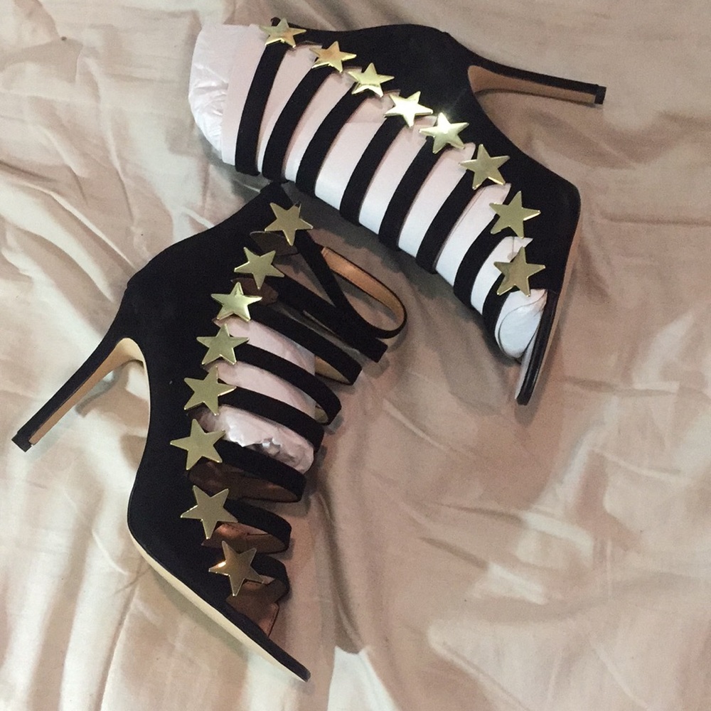 Katy Perry Stella Suede Star Sandal Heels